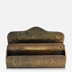 Tiffany Studios Tiffany Studios Gilt Bronze Zodiac Desk Letter Holder Antique Art Nouveau - 4527074