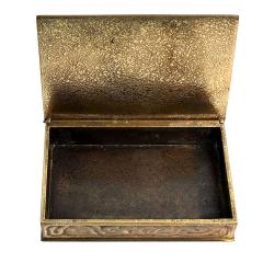 Tiffany Studios Tiffany Studios Gilt Bronze Zodiac Pattern Dor Stamp Box - 4525376