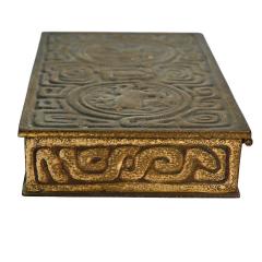 Tiffany Studios Tiffany Studios Gilt Bronze Zodiac Pattern Dor Stamp Box - 4525377