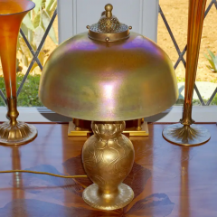 Tiffany Studios Tiffany Studios Gilt Bronze and Favrile Table Lamp - 3013196