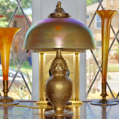 Tiffany Studios Tiffany Studios Gilt Bronze and Favrile Table Lamp - 3013197