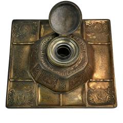 Tiffany Studios Tiffany Studios New York Large Zodiac Bronze Ink Well - 4525430