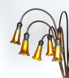 Tiffany Style Bronze Twelve Light Floor Lamp with Charles Lotton Art Glass Shade - 4706324