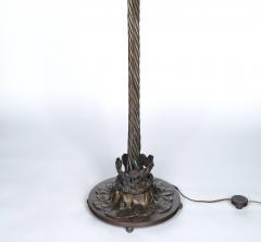 Tiffany Style Bronze Twelve Light Floor Lamp with Charles Lotton Art Glass Shade - 4706326