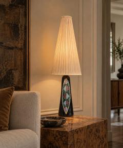 Tilgmans Keramik Large Table Lamp Dark Blue Ceramic Sweden 1958 - 4802301
