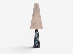 Tilgmans Keramik Large Table Lamp Dark Blue Ceramic Sweden 1958 - 4802303
