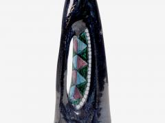 Tilgmans Keramik Large Table Lamp Dark Blue Ceramic Sweden 1958 - 4802307