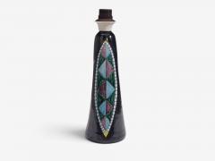 Tilgmans Keramik Large Table Lamp Dark Blue Ceramic Sweden 1958 - 4802308