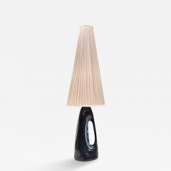 Tilgmans Keramik Large Table Lamp Dark Blue Ceramic Sweden 1958 - 4802342