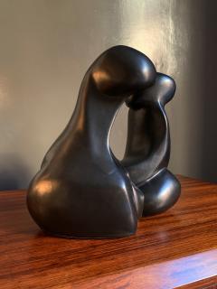 Tim Orr Tim Orr Ceramic Sculpture with Black Glazing France Late 1970s - 1817468