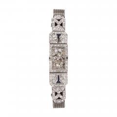 Timeless Flexible Art Deco Bracelet with Floating Diamonds - 2920698