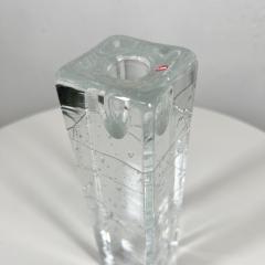 Timo Sarpaneva 1970s Arkipelago Candle Holder Glass Ice Timo Sarpaneva Iittala Finland - 2907172