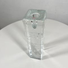 Timo Sarpaneva 1970s Arkipelago Candle Holder Glass Ice Timo Sarpaneva Iittala Finland - 2907178