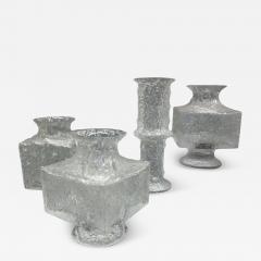 Timo Sarpaneva Five Scandinavian Midcentury Blown Ice Glass Vases by Timo Sarpaneva Iittala - 4110087