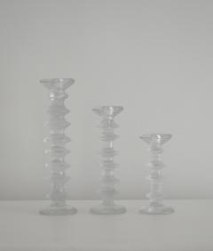 Timo Sarpaneva Mid Century Glass Candlesticks - 2089727