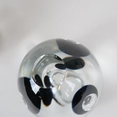 Timo Sarpaneva Pair Of Timo Sarpaneva Claritas Vases in Black Clear Glass Iittala 1980s - 4737676