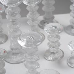 Timo Sarpaneva Set of Fifteen Festivo Glass Candle Holders by Timo Sarpaneva for Iittala 1960s - 4502054