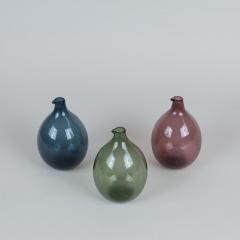Timo Sarpaneva Set of Three Blue Green and Violet Bird bottles Timo Sarpaneva Iittala 1950s - 4211096