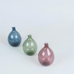 Timo Sarpaneva Set of Three Blue Green and Violet Bird bottles Timo Sarpaneva Iittala 1950s - 4211097