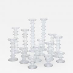 Timo Sarpaneva Timo Sarpaneva Festivo Glass Candlesticks for Iittala Findland 1960s - 364134