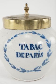 Tin Glazed Tabac deParis Tobacco Jar - 3263909