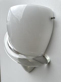 Tina Aufiero Pair of Sconces Swan Murano Glass by Tina Aufiero for Venini Italy 1990s - 3576385
