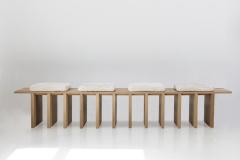 Tinatin Kilaberidze Long Bench in Oak with 4 seats by Tinatin Kilaberidze - 752941