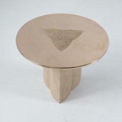 Tinatin Kilaberidze Side table with BRONZE TOP and Inlay by Tinatin Kilaberidze - 750349