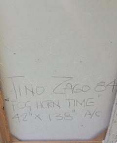 Tino Zago Foghorn Time 1984 Acrylic on Canvas 42 x 138  - 4373962