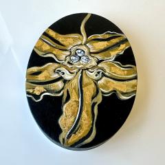 Titina Penzini Gold Cattleya Oil Paintings on Canvas by Titina Penzini - 4692567