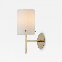 Tito Agnoli 1950s Tito Agnoli Brass Glass Cylindrical Wall Lamp for O Luce - 4475762