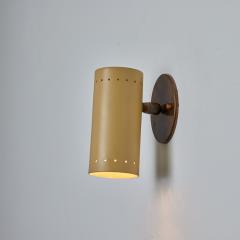 Tito Agnoli 1960s Tito Agnoli Beige Metal and Brass Articulating Sconce for O Luce - 2998987