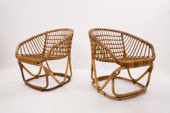 Tito Agnoli Mid Century Modern Rattan Sofa Armchairs by Tito Agnoli - 2656575