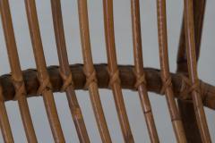 Tito Agnoli Pair of 4 Vintage Italian Tito Agnoli Rattan Chairs 1950s - 3145781