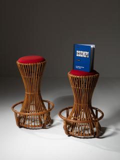 Tito Agnoli Pair of High Stools by Tito Agnoli for Bonacina - 4728112