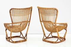 Tito Agnoli Pair of Rattan Armchairs - 2585110