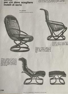 Tito Agnoli Pair of Rattan Armchairs - 2585123