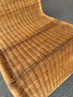 Tito Agnoli Pair of Rattan Lounge Chair P3 by Tito Agnoli Italy 1960s - 1063813