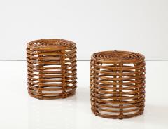 Tito Agnoli Pair of Tito Agnoli Cane Bamboo Stools - 3027407