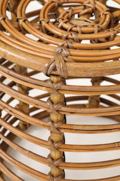 Tito Agnoli Pair of Tito Agnoli Cane Bamboo Stools Italy 1950s - 4143787
