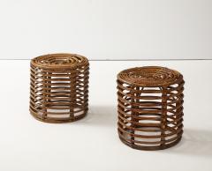 Tito Agnoli Pair of Tito Agnoli Cane Stools Italy 1950 60 - 4143824