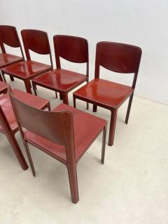 Tito Agnoli Set of 8 Sistina Saddle Dining Chairs by Tito Agnoli for Matteo Grassi - 2553153