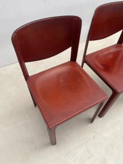 Tito Agnoli Set of 8 Sistina Saddle Dining Chairs by Tito Agnoli for Matteo Grassi - 2553157