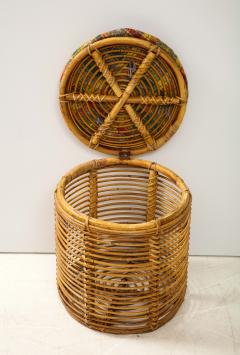 Tito Agnoli Set of Three Tito Agnoli Cane Stools Danish Wool Cushions Italy c 1950 s - 1901041