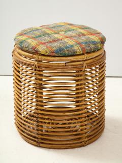 Tito Agnoli Set of Three Tito Agnoli Cane Stools Danish Wool Cushions Italy c 1950 s - 1901043