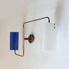 Tito Agnoli Tito Agnoli Adjustable Wall Lamp in Brass and Plexiglas for Oluce Italy 1950s - 1952028