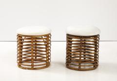 Tito Agnoli Tito Agnoli Cane Bamboo Stools Italy c 1960 - 3568980