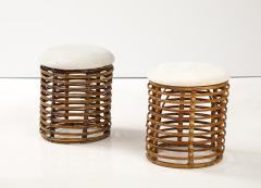 Tito Agnoli Tito Agnoli Cane Bamboo Stools Italy c 1960 - 3568983