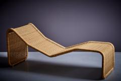 Tito Agnoli Tito Agnoli P3S Pierantonio Bonacina Chaise Lounge in Rattan Italy 1960s - 3512227