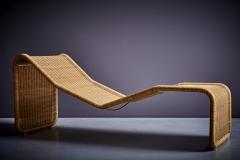 Tito Agnoli Tito Agnoli P3S Pierantonio Bonacina Chaise Lounge in Rattan Italy 1960s - 3512228